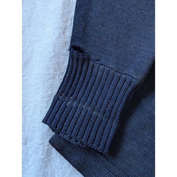 Vintage 40s Cardigan Zombie Thrashed Worn Bailey & Himes Sportswear USA 38 Knit - Picture 5 of 7